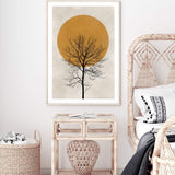 Autumn Sun-The Paper Tree-abstract,autumn,boho,modern,neutral,organic shape,portrait,premium art print,shape,silhouette,tree,wall art,Wall_Art,Wall_Art_Prints,winter,yellow