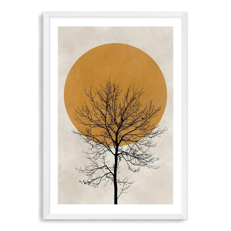 Autumn Sun-The Paper Tree-abstract,autumn,boho,modern,neutral,organic shape,portrait,premium art print,shape,silhouette,tree,wall art,Wall_Art,Wall_Art_Prints,winter,yellow