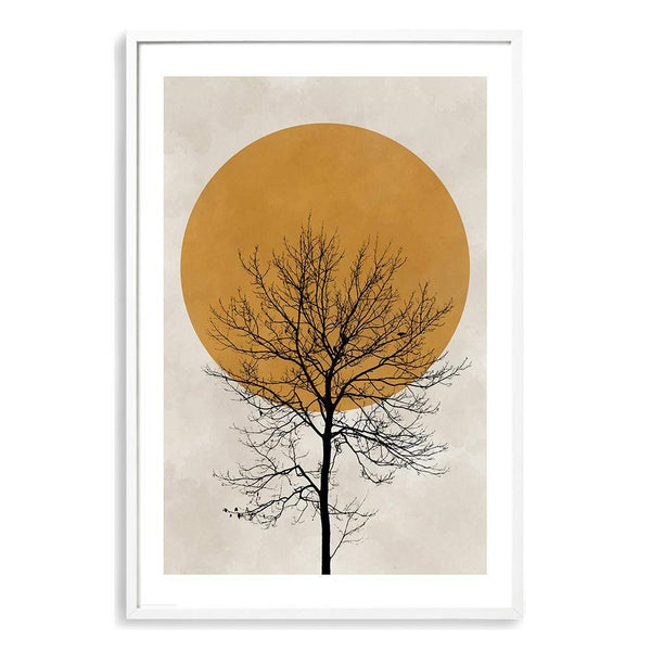 Autumn Sun-The Paper Tree-abstract,autumn,boho,modern,neutral,organic shape,portrait,premium art print,shape,silhouette,tree,wall art,Wall_Art,Wall_Art_Prints,winter,yellow