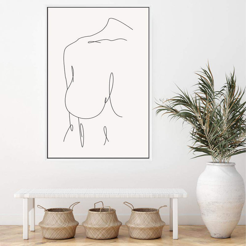 Single Line Drawing II-The Paper Tree-abstract,black & white,BLACK AND WHITE,boho,continuous line,curves,female,female figure,female form,figure,hamptons,line art,modern,monochrome,neutral,one line,organic shape,portrait,premium art print,shape,single line,wall art,Wall_Art,Wall_Art_Prints