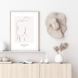 Single Line Drawing II-The Paper Tree-abstract,black & white,BLACK AND WHITE,boho,continuous line,curves,female,female figure,female form,figure,hamptons,line art,modern,monochrome,neutral,one line,organic shape,portrait,premium art print,shape,single line,wall art,Wall_Art,Wall_Art_Prints