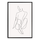 Single Line Drawing IIIII-The Paper Tree-abstract,black & white,BLACK AND WHITE,boho,continuous line,curves,female,female figure,female form,figure,hamptons,line art,modern,monochrome,neutral,one line,organic shape,portrait,premium art print,shape,single line,wall art,Wall_Art,Wall_Art_Prints