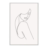 Single Line Drawing IIIIII-The Paper Tree-abstract,black & white,BLACK AND WHITE,boho,continuous line,curves,female,female figure,female form,figure,hamptons,line art,modern,monochrome,neutral,one line,organic shape,portrait,premium art print,shape,single line,wall art,Wall_Art,Wall_Art_Prints