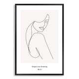 Single Line Drawing IIIIII-The Paper Tree-abstract,black & white,BLACK AND WHITE,boho,continuous line,curves,female,female figure,female form,figure,hamptons,line art,modern,monochrome,neutral,one line,organic shape,portrait,premium art print,shape,single line,wall art,Wall_Art,Wall_Art_Prints