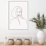 Single Line Drawing IIIIIII-The Paper Tree-abstract,black & white,BLACK AND WHITE,boho,continuous line,curves,female,female figure,female form,figure,hamptons,line art,modern,monochrome,neutral,one line,organic shape,portrait,premium art print,shape,single line,wall art,Wall_Art,Wall_Art_Prints