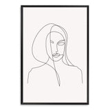 Single Line Drawing IIIIIII-The Paper Tree-abstract,black & white,BLACK AND WHITE,boho,continuous line,curves,female,female figure,female form,figure,hamptons,line art,modern,monochrome,neutral,one line,organic shape,portrait,premium art print,shape,single line,wall art,Wall_Art,Wall_Art_Prints