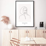 Single Line Drawing IIIIIII-The Paper Tree-abstract,black & white,BLACK AND WHITE,boho,continuous line,curves,female,female figure,female form,figure,hamptons,line art,modern,monochrome,neutral,one line,organic shape,portrait,premium art print,shape,single line,wall art,Wall_Art,Wall_Art_Prints