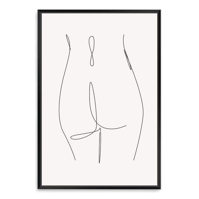 Single Line Drawing-The Paper Tree-abstract,black & white,BLACK AND WHITE,boho,continuous line,curves,female,female figure,female form,figure,hamptons,line art,modern,monochrome,neutral,one line,organic shape,portrait,premium art print,shape,single line,wall art,Wall_Art,Wall_Art_Prints