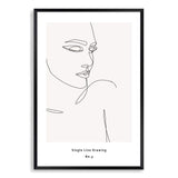 Single Line Drawing III-The Paper Tree-abstract,black & white,BLACK AND WHITE,boho,continuous line,curves,female,female figure,female form,figure,hamptons,line art,modern,monochrome,neutral,one line,organic shape,portrait,premium art print,shape,single line,wall art,Wall_Art,Wall_Art_Prints