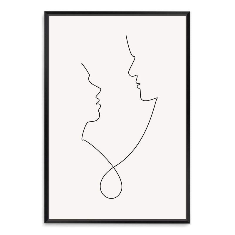 Single Line Drawing IIII-The Paper Tree-abstract,black & white,BLACK AND WHITE,boho,continuous line,curves,female,female figure,female form,figure,hamptons,line art,modern,monochrome,neutral,one line,organic shape,portrait,premium art print,shape,single line,wall art,Wall_Art,Wall_Art_Prints