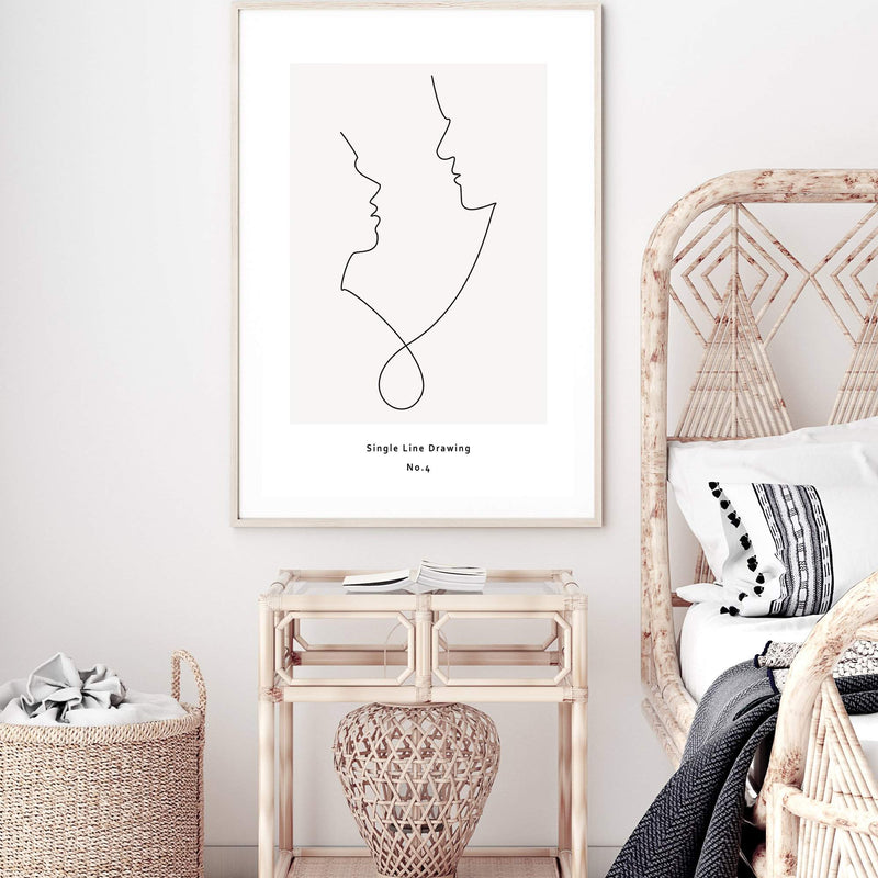 Single Line Drawing IIII-The Paper Tree-abstract,black & white,BLACK AND WHITE,boho,continuous line,curves,female,female figure,female form,figure,hamptons,line art,modern,monochrome,neutral,one line,organic shape,portrait,premium art print,shape,single line,wall art,Wall_Art,Wall_Art_Prints