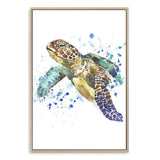 Watercolour Turtle-The Paper Tree-animal,Artwork,blue,coastal,green,hamptons,portrait,premium art print,sea turtle,turtle,wall art,Wall_Art,Wall_Art_Prints,watercolor,Watercolour,watercolour art print,watercolour artwork,watercolour turtle,Watercolour_Animals