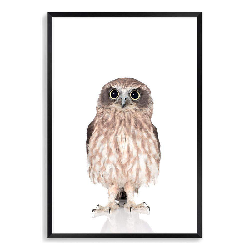 Baby Owl-The Paper Tree-animal,Artwork,BABY,BABY ANIMAL,bird,feathers,KIDS DECOR,kids room,kids wall art,nursery,NURSERY DECOR,owl,portrait,premium art print,wall art,Wall_Art,Wall_Art_Prints