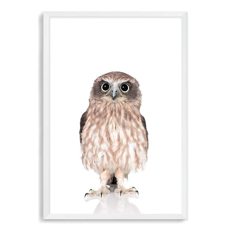 Baby Owl-The Paper Tree-animal,Artwork,BABY,BABY ANIMAL,bird,feathers,KIDS DECOR,kids room,kids wall art,nursery,NURSERY DECOR,owl,portrait,premium art print,wall art,Wall_Art,Wall_Art_Prints