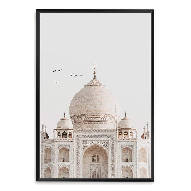 Taj Mahal Temple-The Paper Tree-architectural,ARCHITECTURE,boho,destination,golden,india,landmark,neutral,peach,portrait,premium art print,spiritual,taj mahal,temple,towers,travel,wall art,Wall_Art,Wall_Art_Prints