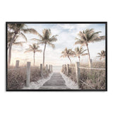 Beach On The Keys | Florida-The Paper Tree-america,Art_Prints,Artwork,BEACH,beach entrance,beach path,beach scene,boho,coastal,COASTAL ART,Designer,hamptons,landscape,neutral,PALM TREE,palm trees,path to beach,premium art print,surfers,travel,wall art,Wall_Art,Wall_Art_Prints