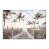 Beach On The Keys | Florida-The Paper Tree-america,Art_Prints,Artwork,BEACH,beach entrance,beach path,beach scene,boho,coastal,COASTAL ART,Designer,hamptons,landscape,neutral,PALM TREE,palm trees,path to beach,premium art print,surfers,travel,wall art,Wall_Art,Wall_Art_Prints