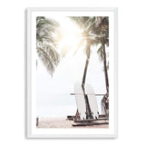 Hawaii Surfer Beach-The Paper Tree-beach,boho,coast,coastal,hamptons,neutral,portrait,premium art print,sand,shore,surf,surf board,surfer,wall art,Wall_Art,Wall_Art_Prints,wood