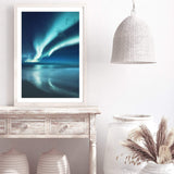 Aurora Reflections | Northern Lights-The Paper Tree-alaska,america,aurora,beach,blue,clear water,evironment,green,lights,nature,night,night sky,northern lights,ocean,polar,polar lights,portrait,premium art print,reflective,relection,scenery,sky,teal,wall art,Wall_Art,Wall_Art_Prints,water