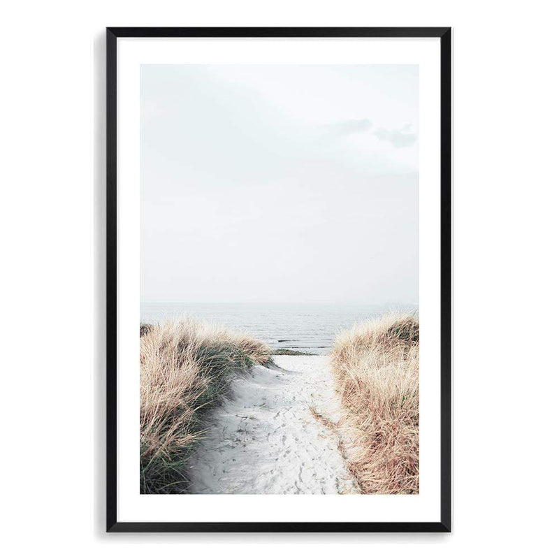 Path to Beach-The Paper Tree-Art_Prints,Artwork,BEACH,beach entrance,beach grass,beach path,beach scene,boho,coastal,COASTAL ART,Designer,golden grass,grass,hamptons,neutral,path to beach,premium art print,surfers,tall grass,wall art,Wall_Art,Wall_Art_Prints