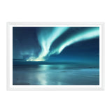 Aurora Lights | Northern Lights-The Paper Tree-alaska,america,aurora,beach,blue,clear water,evironment,green,landscape,lights,nature,night,night sky,northern lights,ocean,polar,polar lights,premium art print,reflective,relection,scenery,sky,teal,wall art,Wall_Art,Wall_Art_Prints,water