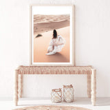 Desert Beauty-The Paper Tree-boho,desert,dress,female,moroccan,morocco,nature,orange,portrait,premium art print,sand,sand dunes,TAN,wall art,Wall_Art,Wall_Art_Prints,woman