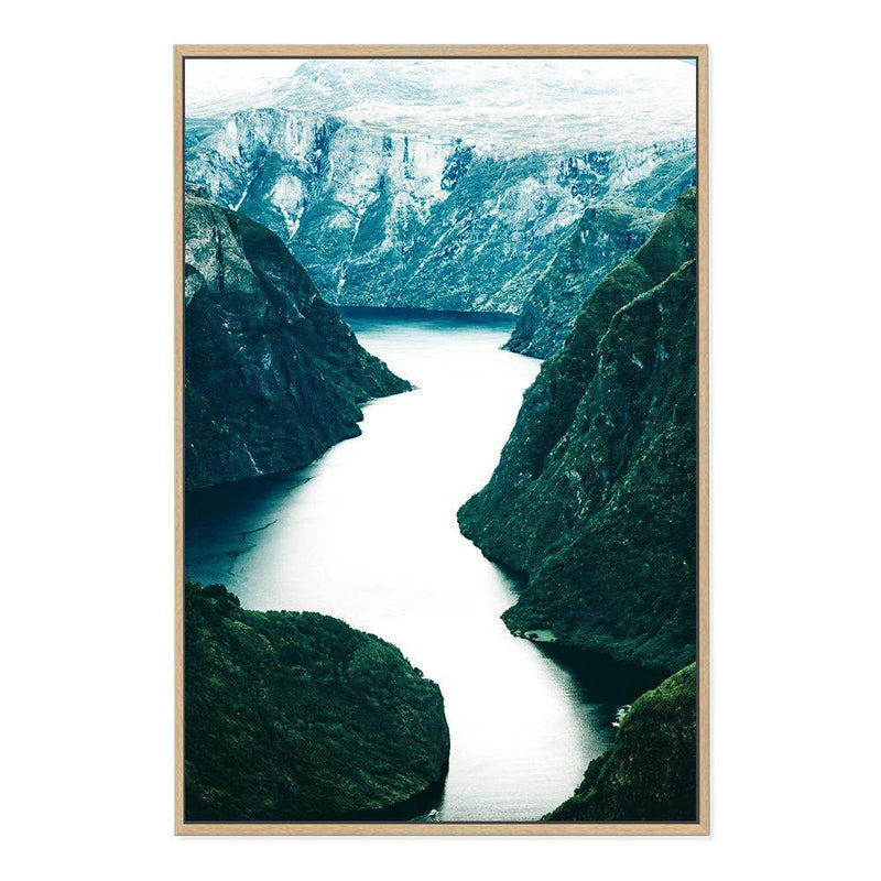 Scandi Mountain River-The Paper Tree-BLUE,evironment,green,lake,mountain,MOUNTAIN RIVER,nature,portrait,premium art print,reflective,RIVER,SCANDI,scenery,STREAM,teal,travel,wall art,Wall_Art,Wall_Art_Prints,water