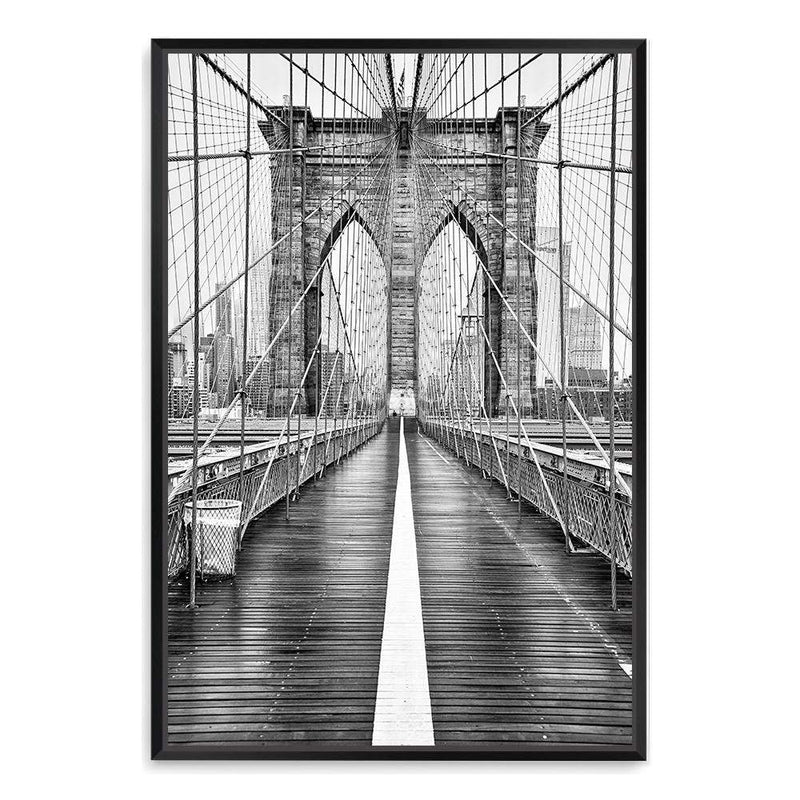 Brooklyn Bridge | New York-The Paper Tree-america,architectural,architecture,black & white,BLACK AND WHITE,bridge,brooklyn bridge,building,city,destination,fashion,monochrome,new york,portrait,premium art print,travel,view,wall art,Wall_Art,Wall_Art_Prints