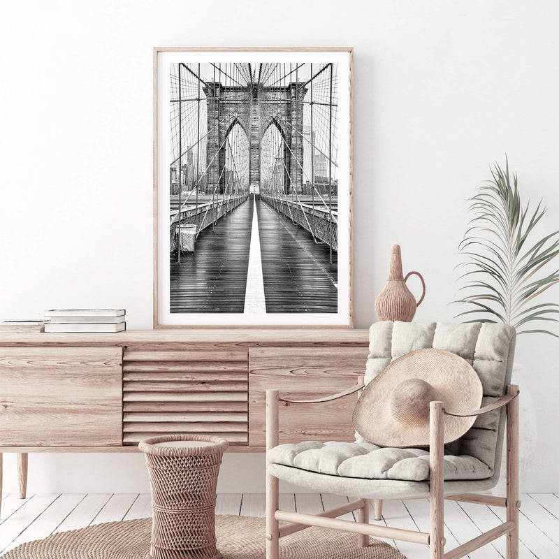 Brooklyn Bridge | New York-The Paper Tree-america,architectural,architecture,black & white,BLACK AND WHITE,bridge,brooklyn bridge,building,city,destination,fashion,monochrome,new york,portrait,premium art print,travel,view,wall art,Wall_Art,Wall_Art_Prints