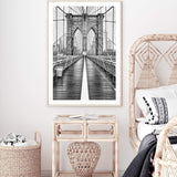 Brooklyn Bridge | New York-The Paper Tree-america,architectural,architecture,black & white,BLACK AND WHITE,bridge,brooklyn bridge,building,city,destination,fashion,monochrome,new york,portrait,premium art print,travel,view,wall art,Wall_Art,Wall_Art_Prints