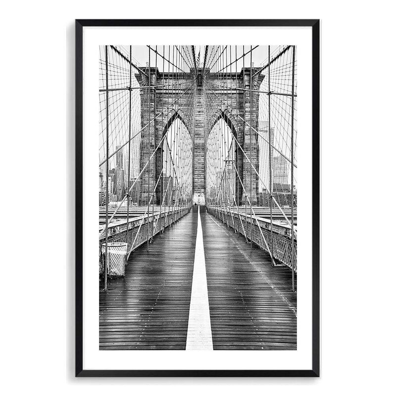 Brooklyn Bridge | New York-The Paper Tree-america,architectural,architecture,black & white,BLACK AND WHITE,bridge,brooklyn bridge,building,city,destination,fashion,monochrome,new york,portrait,premium art print,travel,view,wall art,Wall_Art,Wall_Art_Prints