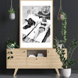 Vintage Sunbathers II-The Paper Tree-Artwork,black & white,BLACK AND WHITE,boho,chimpanzee,fashion,feature female,female,feminine,hamptons,monochrome,palm springs,portrait,premium art print,retro,retro wall art,sunbake,sunbaker,sunbathing,Vintage,Vintage Artwork,vintage wall art,wall art,Wall_Art,Wall_Art_Prints,woman