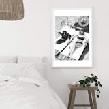 Vintage Sunbathers II-The Paper Tree-Artwork,black & white,BLACK AND WHITE,boho,chimpanzee,fashion,feature female,female,feminine,hamptons,monochrome,palm springs,portrait,premium art print,retro,retro wall art,sunbake,sunbaker,sunbathing,Vintage,Vintage Artwork,vintage wall art,wall art,Wall_Art,Wall_Art_Prints,woman