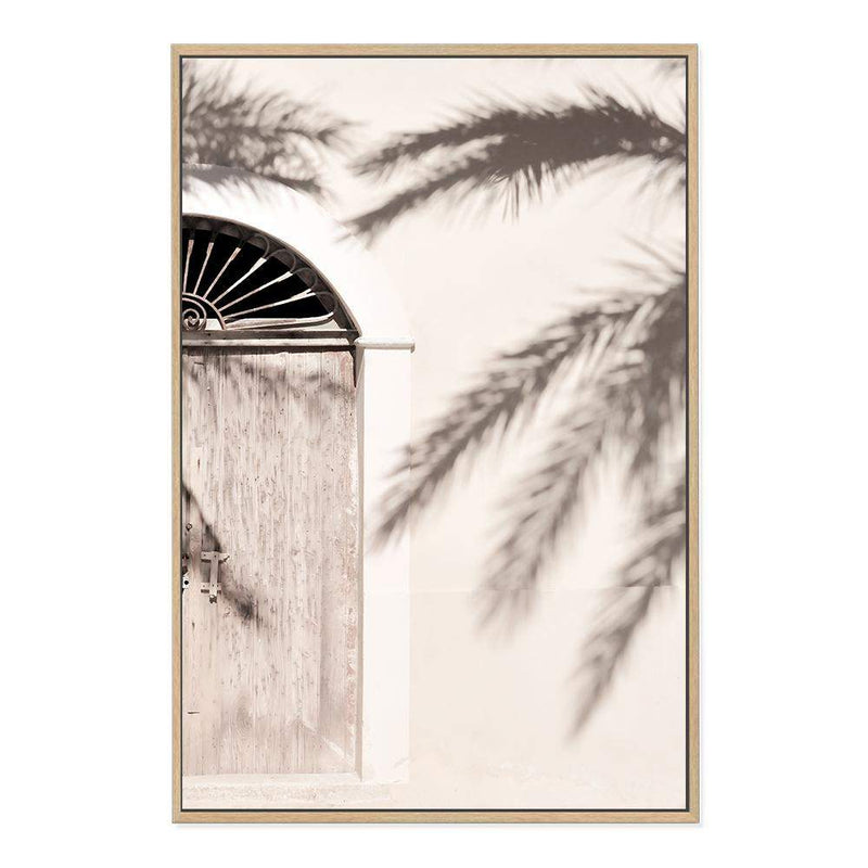 Boho Timber Door-The Paper Tree-architectural,ARCHITECTURE,boho,coastal palm,date palm,DOOR,greek door,minimalist,moroccan,MOROCCAN DOOR,morocco,neutral,PALM,palm frond,palm fronds,PALM TREE,palm trees,PALMS,portrait,premium art print,scandi,tan,timber,wall art,Wall_Art,Wall_Art_Prints,white,wooden door