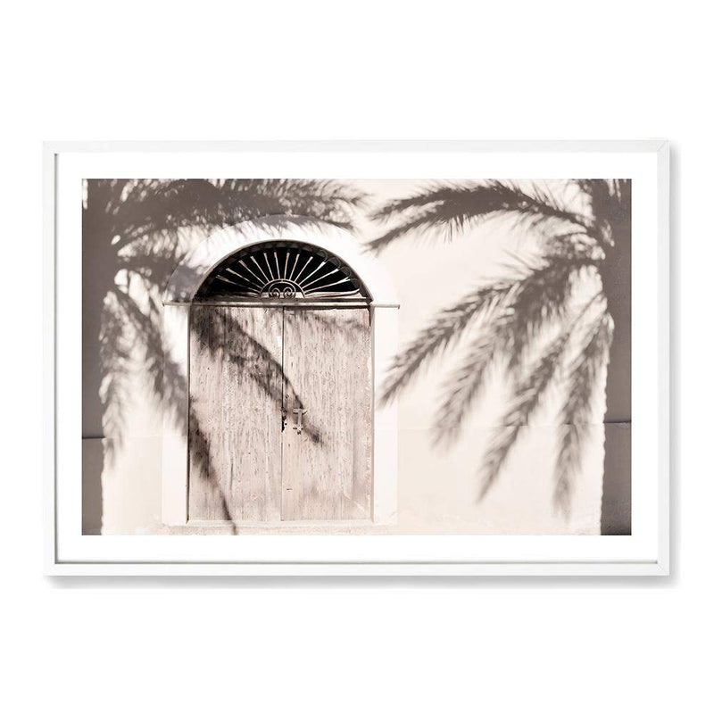 Old Boho Door-The Paper Tree-architectural,ARCHITECTURE,boho,coastal palm,date palm,DOOR,greek door,landscape,minimalist,moroccan,MOROCCAN DOOR,morocco,neutral,PALM,palm frond,palm fronds,PALM TREE,palm trees,PALMS,premium art print,scandi,tan,timber,wall art,Wall_Art,Wall_Art_Prints,white,wooden door