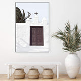 White Island Church-The Paper Tree-architecture,boho,building,church,hamptons,neutral,old building,palm,palm tree,portrait,premium art print,spain,spanish,travel,wall art,Wall_Art,Wall_Art_Prints,white