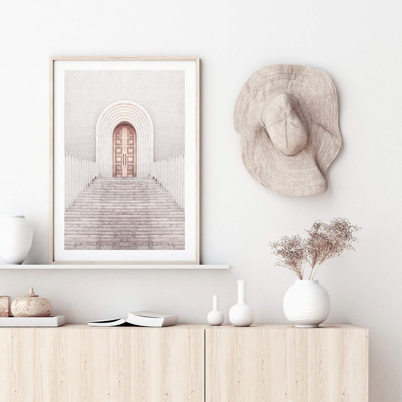 Golden Door-The Paper Tree-architectural,ARCHITECTURE,boho,chruch,church door,DOOR,gold,gold door,minimalist,neutral,portrait,premium art print,scandi,tan,wall art,Wall_Art,Wall_Art_Prints