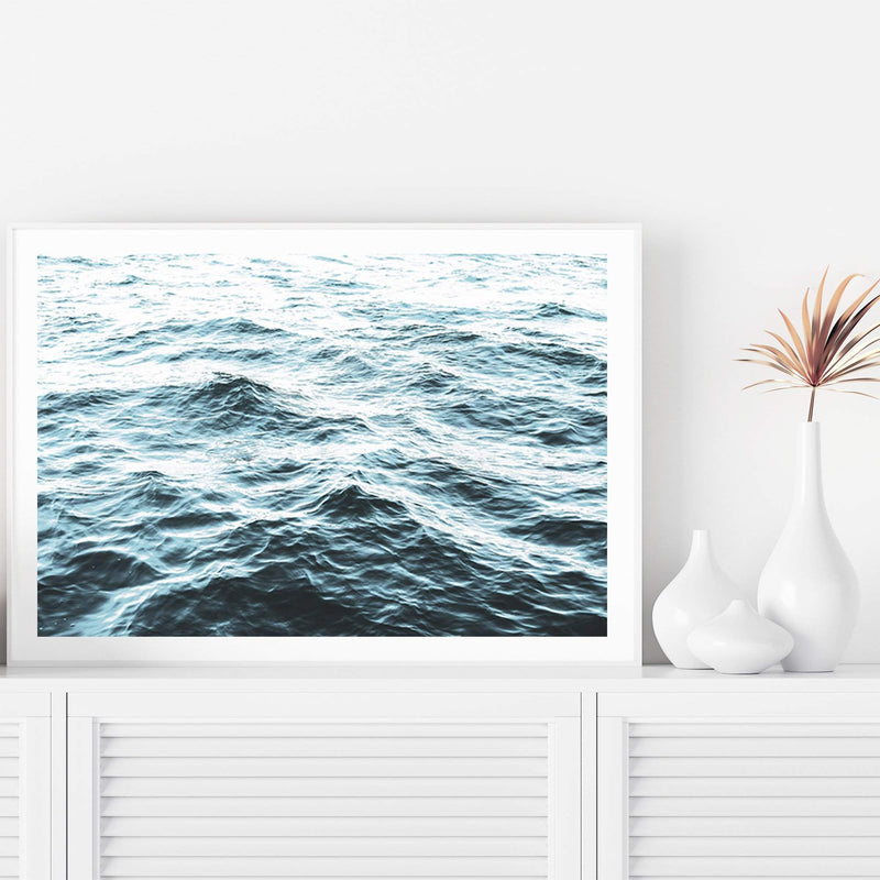 Ocean Waves II-The Paper Tree-Art_Prints,BEACH,blue,boho,coastal,COASTAL ART,Designer,hamptons,landscape,ocean,ocean ripples,Ocean surface,Ocean waves,premium art print,ripples,surfers,wall art,Wall_Art,Wall_Art_Prints,water,waves