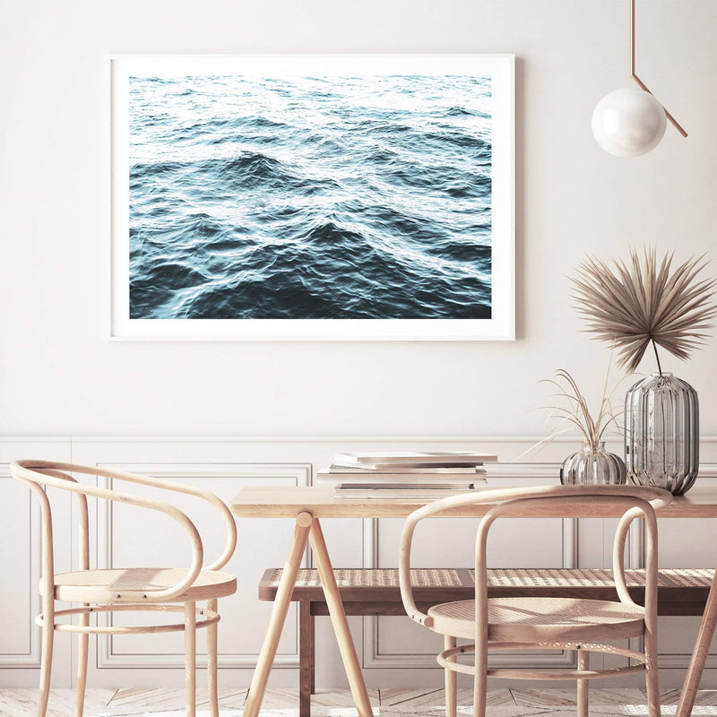 Ocean Waves II-The Paper Tree-Art_Prints,BEACH,blue,boho,coastal,COASTAL ART,Designer,hamptons,landscape,ocean,ocean ripples,Ocean surface,Ocean waves,premium art print,ripples,surfers,wall art,Wall_Art,Wall_Art_Prints,water,waves