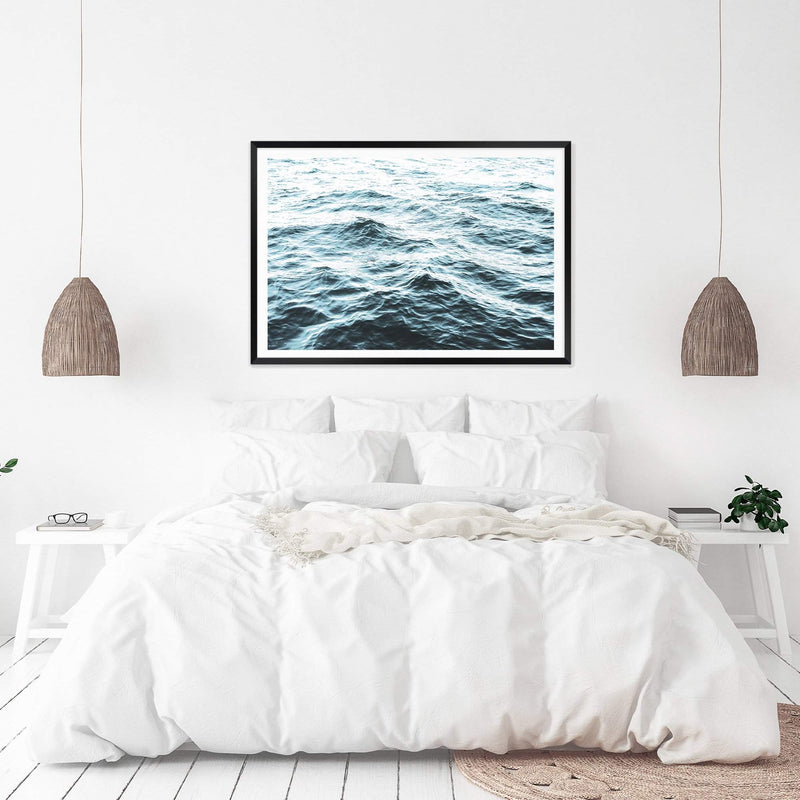 Ocean Waves II-The Paper Tree-Art_Prints,BEACH,blue,boho,coastal,COASTAL ART,Designer,hamptons,landscape,ocean,ocean ripples,Ocean surface,Ocean waves,premium art print,ripples,surfers,wall art,Wall_Art,Wall_Art_Prints,water,waves