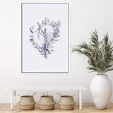 Blue Sea Shell | Hamptons-The Paper Tree-Art_Prints,Artwork,BEACH,blue,blue coral,coastal,COASTAL ART,coral,Designer,hamptons,portrait,premium art print,sea shell,shell,wall art,Wall_Art,Wall_Art_Prints