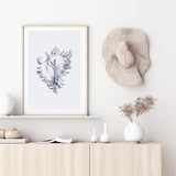 Blue Sea Shell | Hamptons-The Paper Tree-Art_Prints,Artwork,BEACH,blue,blue coral,coastal,COASTAL ART,coral,Designer,hamptons,portrait,premium art print,sea shell,shell,wall art,Wall_Art,Wall_Art_Prints