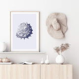 Blue Sea Shell II | Hamptons-The Paper Tree-Art_Prints,Artwork,BEACH,blue,blue coral,coastal,COASTAL ART,coral,Designer,hamptons,portrait,premium art print,sea shell,shell,wall art,Wall_Art,Wall_Art_Prints