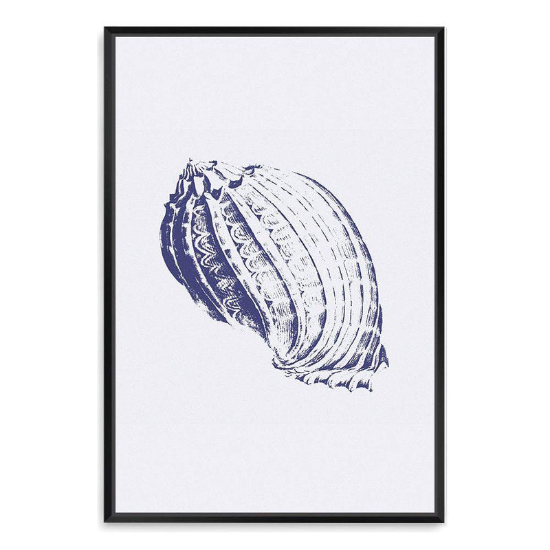 Blue Sea Shell IIIII | Hamptons-The Paper Tree-Art_Prints,Artwork,BEACH,blue,blue coral,coastal,COASTAL ART,coral,Designer,hamptons,portrait,premium art print,sea shell,shell,wall art,Wall_Art,Wall_Art_Prints