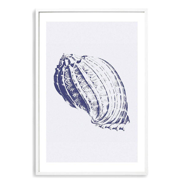 Blue Sea Shell IIIII | Hamptons-The Paper Tree-Art_Prints,Artwork,BEACH,blue,blue coral,coastal,COASTAL ART,coral,Designer,hamptons,portrait,premium art print,sea shell,shell,wall art,Wall_Art,Wall_Art_Prints