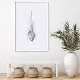 Blue Sea Shell IIIIII | Hamptons-The Paper Tree-Art_Prints,Artwork,BEACH,blue,blue coral,coastal,COASTAL ART,coral,Designer,hamptons,portrait,premium art print,sea shell,shell,wall art,Wall_Art,Wall_Art_Prints