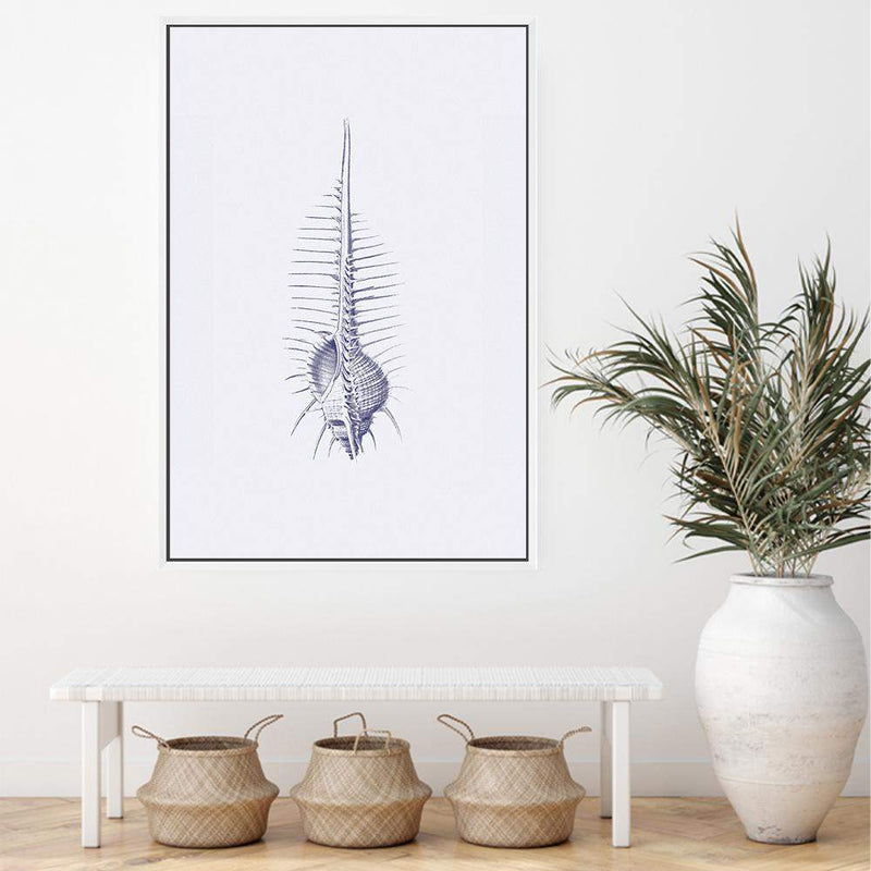 Blue Sea Shell IIIIII | Hamptons-The Paper Tree-Art_Prints,Artwork,BEACH,blue,blue coral,coastal,COASTAL ART,coral,Designer,hamptons,portrait,premium art print,sea shell,shell,wall art,Wall_Art,Wall_Art_Prints