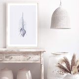 Blue Sea Shell IIIIII | Hamptons-The Paper Tree-Art_Prints,Artwork,BEACH,blue,blue coral,coastal,COASTAL ART,coral,Designer,hamptons,portrait,premium art print,sea shell,shell,wall art,Wall_Art,Wall_Art_Prints