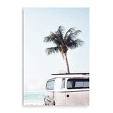 Kombi Coastal Palms-The Paper Tree-beach,blue,boho,car,coastal,coastal palm,combi,combi van,cream,hamptons,kombi,kombi van,ocean,palm,palm tree,pastel,portrait,premium art print,sea,van,wall art,Wall_Art,Wall_Art_Prints