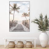 Pathway On The Keys | Florida-The Paper Tree-america,Art_Prints,Artwork,BEACH,beach entrance,beach path,beach scene,boho,coastal,COASTAL ART,Designer,hamptons,neutral,PALM TREE,palm trees,path to beach,portrait,premium art print,surfers,travel,wall art,Wall_Art,Wall_Art_Prints